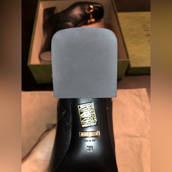 ❌SOLD❌ GUCCI HORSEBIT HEEL ANKLE BOOTS - BLACK, SIZE EU 39/SIZE US 8 (NWT) - Picture 4 of 11